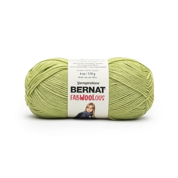 Spinrite Bernat Fabwoolous Yarn-Lime