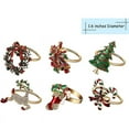 thumbnail image 3 of 18Pcs Christmas Napkin Rings Xmas Napkin Holder Rings Wreath for Holiday Dinner Table Decoration, 3 of 7