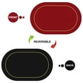 thumbnail image 4 of Juego de 4 manteles individuales lavables, manteles individuales de piel de colores de doble cara, manteles individuales lavables en rojo y negro para mesas de comedor y restaurantes., 4 of 6