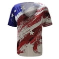 thumbnail image 3 of IROINNID Women's V-Neck T-Shirt Short Sleeve 4th Of July Top Casual Blouse Tops USA 4th Of July, 3 of 7