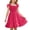 Hot Pink, variant on Girls Swing Dress- Square Neck Ruffle Short Sleeve Summer Cute Kids Casual Dress Purple Size 10