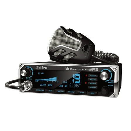 Uniden Bearcat 880FM 40-Channel CB Radio, AM/FM Transmit and Receive with 7-Color LCD Display, BEARCAT880FMPT