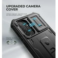 thumbnail image 3 of Dexnor for Samsung Galaxy A36 5G Phone Case, [2 Front Frame] [Bulit-in Slide Camera Cover & Kickstand] Heavy Duty Military Grade Protection Shockproof Case with Screen Protector, 6.7 inch Black, 3 of 7