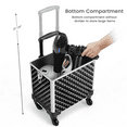 thumbnail image 6 of Alden Design 3-in-1 Rolling Makeup Train Case Cosmetic Trolley, Black, 6 of 7