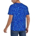 thumbnail image 2 of Rateoe Blue Circles Mosaic Pattern Men’s Baseball Short Sleeve Polo Shirt, Midweight Men's Shirt Golf Shirt Polo Shirts Quick Dry Short-3X-Large, 2 of 7