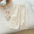 thumbnail image 3 of Lullu Girls Summer Lightweight Pants Breathable Loose Fit Straight Leg Pants, Sizes 2-3, 3 of 4