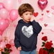 thumbnail image 4 of Sudadera con capucha y estampado de corazón de San Valentín, sudadera de manga larga para niños y niñas, chaqueta para niñas de talla mediana y grande., 4 of 7