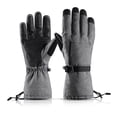 thumbnail image 2 of 1 Pair Winter Gloves Warm Outdoor Touch Screen Waterproof Windproof Gloves Unisex Camping Hand Warmers, Gray, M, 2 of 8