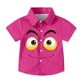 thumbnail image 4 of Piuwrlz Hot Pink Short Shirts Sleeve Toddler Boys Graphic polo Pocket Pullover T Shirts Hot Pink Size 5 Years, 4 of 9