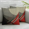 thumbnail image 3 of Nawypu  Abstract Red Black Stripes Throw Pillow Cover Wave Swirl Creative Collage Patchwork Simple Modern Linear Grey Pillow Case Decorative Men Women Boy Girl Room Cushion Cover for Home, 3 of 5