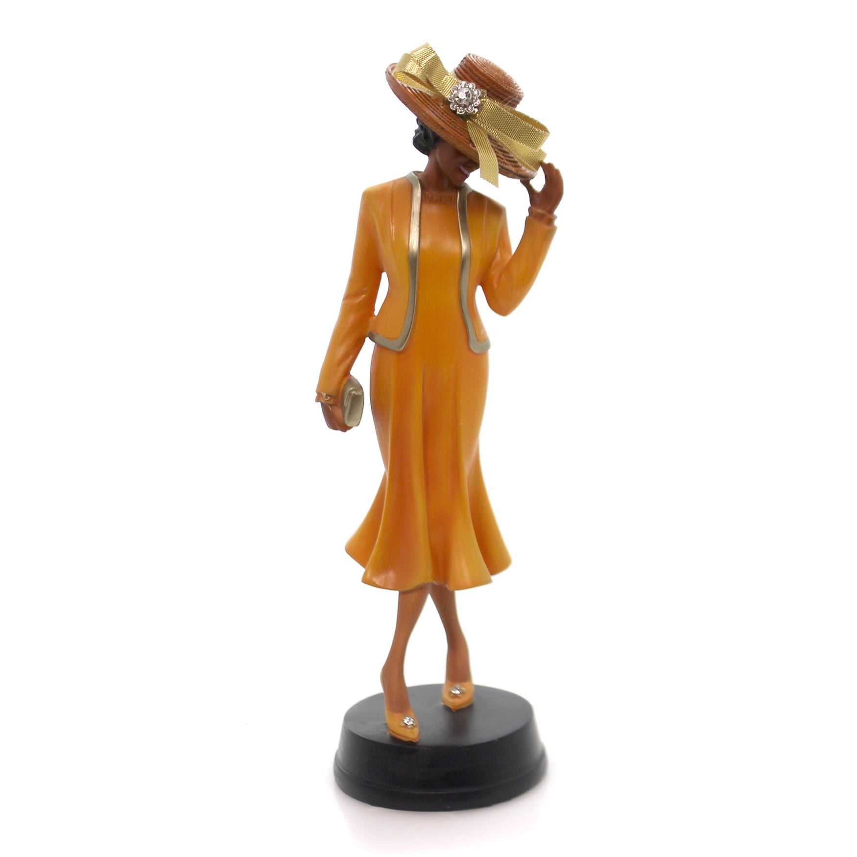 Black Art SUNDAY MORNING ORANGE LADY Polyresin Figurine ...