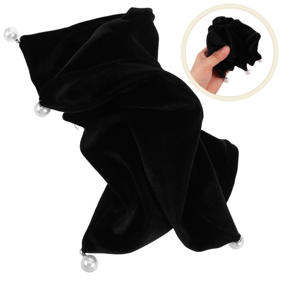 GAXIRE Extra Large Velvet Hair Tie Soft Scrunchie with Accent