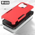 thumbnail image 3 of Decase Heavy-Duty Rugged Case for iPhone 15 Pro,Dual Layer Military Grade Drop Protection Anti-Fingerprint Anti-Scratch Hard Cover Silicone Bumper Shockproof Case for iPhone 15 Pro,Red, 3 of 5