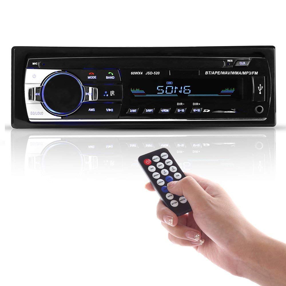 Car Stereo with Bluetooth Single din in Dash Car Radio FM/MP3 Car Audio Player Supprot USB/SD/AUX in/FLAC with Wireless Remote Control BESTREE 606089237766 