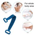 thumbnail image 4 of Silicone Back Scrubber Belt – Extra Long-Double-Sided Bath Scrub Strap, 4 of 5