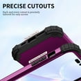 thumbnail image 6 of for iPhone 12 / 12 Pro Case, Slim Dual Layer 3 in 1 Heavy Duty Protection Hybrid Hard PC Soft Silicone Rugged Bumper Anti Slip Full-Body Protective Cases for iPhone 12 / 12 Pro, Purple, 6 of 10