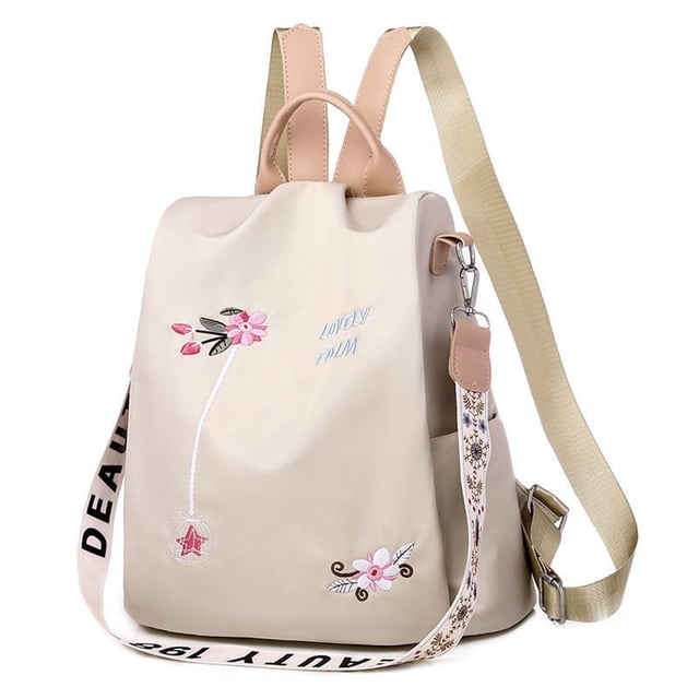 Mochila multifuncional para mujer con correas extraíbles, diseño ligero y antirrobo, ideal para viajes, uso diario y compras.