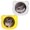Yellow and white, variant on 2-Pack Ceramic Cooling Hideout – Red & Blue Houses for Hamsters, Gerbils & Mice