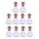 thumbnail image 1 of 10 piezas de collar de botella de deseos de corcho triangular, botella de vidrio, colgante artesanal, marrón, morado, código de modelo 21471, morado, 1 of 5