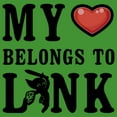 thumbnail image 2 of Boy's Nintendo My Heart Belongs to Link  Graphic Tee Kelly Green Small, 2 of 4
