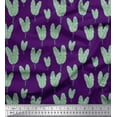 thumbnail image 1 of Soimoi Purple Viscose Chiffon Fabric Banana Leaves Print Fabric by the Yard 42 Inch Wide, 1 of 3