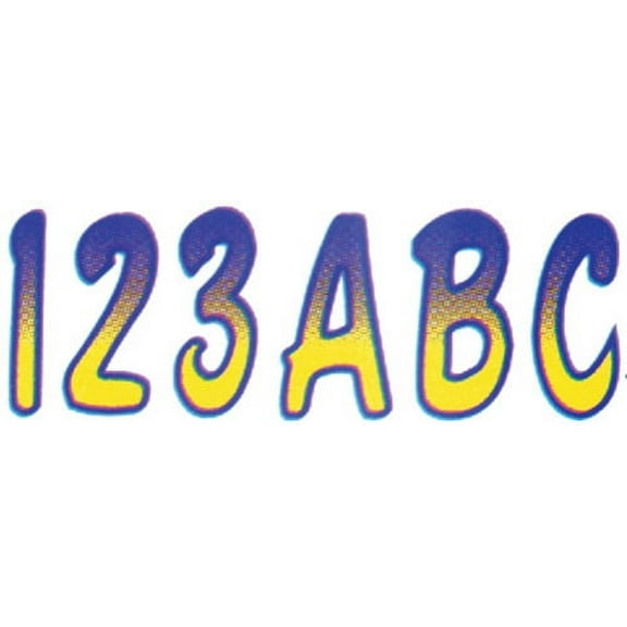 3" Letter Registration Kit Number Sticker Decals Boat Yellow Purple Sea Doo XP