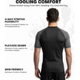thumbnail image 3 of Exxact Sports Men’s BJJ Rash Guard Short Sleeve, IBJJF Ranked No Gi Jiu Jitsu Compression Shirt for MMA Grappling & Training - (Black/Grey, AS), 3 of 7