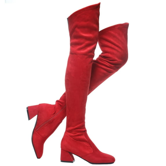 Shoe'N Tale Woman Suede Thigh High Over The Knee Boots