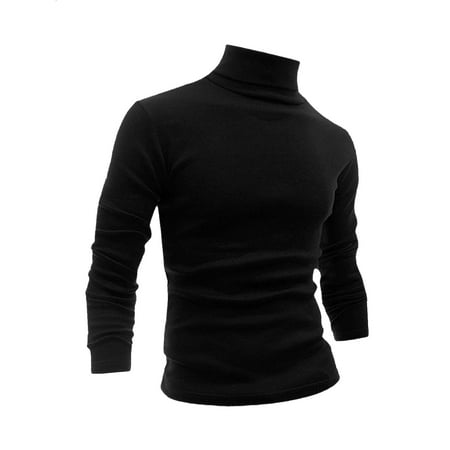 Men Slim Fit Lightweight Long Sleeve Pullover Top Turtleneck (Best Mock Turtleneck Mens)