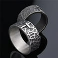 thumbnail image 4 of PAMTIER Men's Stainless Steel Vintage Simple Hammered Cross Ring Ancient Silver Size 11, 4 of 5