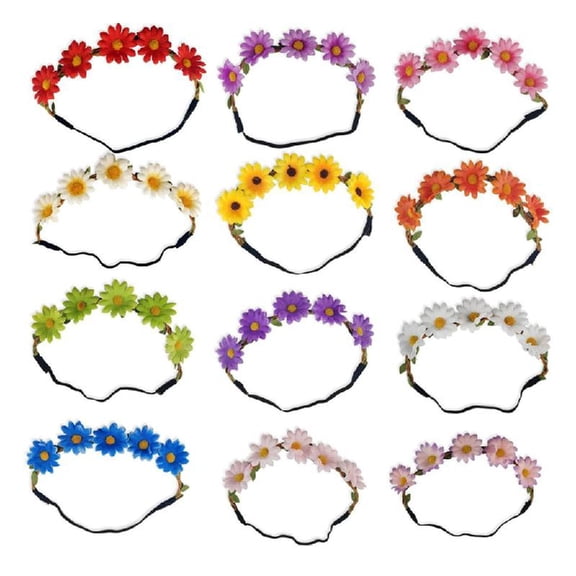 Zeiwohndc 12pcs Girl Breath Crown Flower Crown Flower Headbands Headpieces Headbands