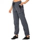 thumbnail image 3 of Pantalones de Senderismo para Mujer, de Secado Rápido, Ligeros, con Cintura Elástica Impermeable, para Todas las Estaciones Gris Oscuro M, 3 of 7