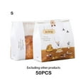 thumbnail image 4 of Advancent 50 pack/lote bolsa para tostadas en rodajas borde prensado en caliente hecho a mano y bolsa autosellante de ventana transparente Organizadores de utensilios de cocina blanco trompeta, 4 of 6