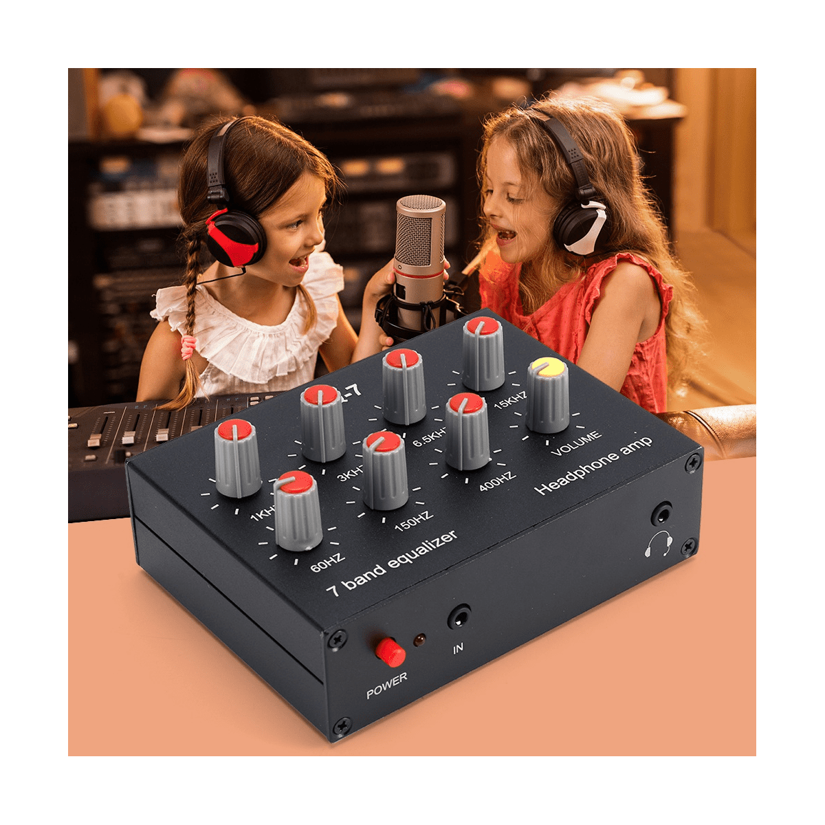 EQ 7 Car Audio Headset Amplifier 7 Band EQ Equalizer 2 Channel