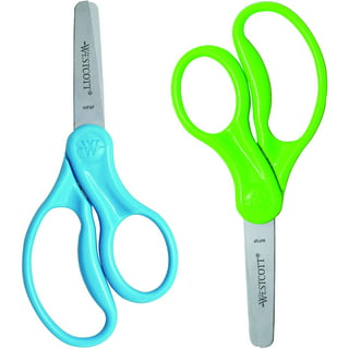 CANARY Left Handed Kids Scissors 6 inch for Age 6-8, Safe Blunt Tip with  Blade Cover, Made in JAPAN, Safety Elementary School Scissors for Lefty