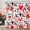 Red 02, variant on Valentines Day Shower Curtain, Romantic Love Heart Valentine''s Day Shower Curtain Set, Valentines Day Lovers Bathroom Accessories 72"X72" with Hooks Fabric Spring Holiday Bathtub Curtain