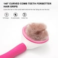 thumbnail image 5 of Self Cleaning Slicker Brush Skin Friendly Dog Cat Bunny Pet Grooming Shedding Brush Gently Removes Loose Undercoat Pet Deshedding Massaging Tool For Shedding Long Short Haired Dogs Cats Rabbits, 5 of 8