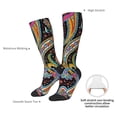 thumbnail image 4 of Rateoe Watercolor Romantic Paisley Pattern Women’s Knee High Crew Socks,Trouser Socks Comfortable, Breathable, Moisture-Wicking and Soft, 4 of 6