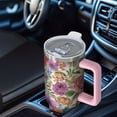 thumbnail image 6 of OBREWU Pioneer Flower Tumbler with Handle and Lid,Pioneer Flower 40oz Double Wall Vacuum Insulated Tumbler,Cups Gift for Women and Men, 6 of 7