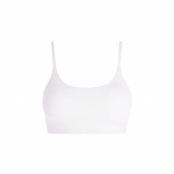 Top Corto Marel para Mujer, Seamless, Blanco Talla M