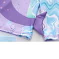 thumbnail image 4 of Bellafa Toddler Girls Rash Guard Bathing Suit Mermaid Long Sleeve Two Piece Swimsuit with Shorts UPF 50+ 3-9 Years Summer Beachwear, 4 of 7