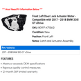 thumbnail image 2 of Front Left Door Lock Actuator Motor - Compatible with 2017 - 2018 BMW 330i GT xDrive, 2 of 2