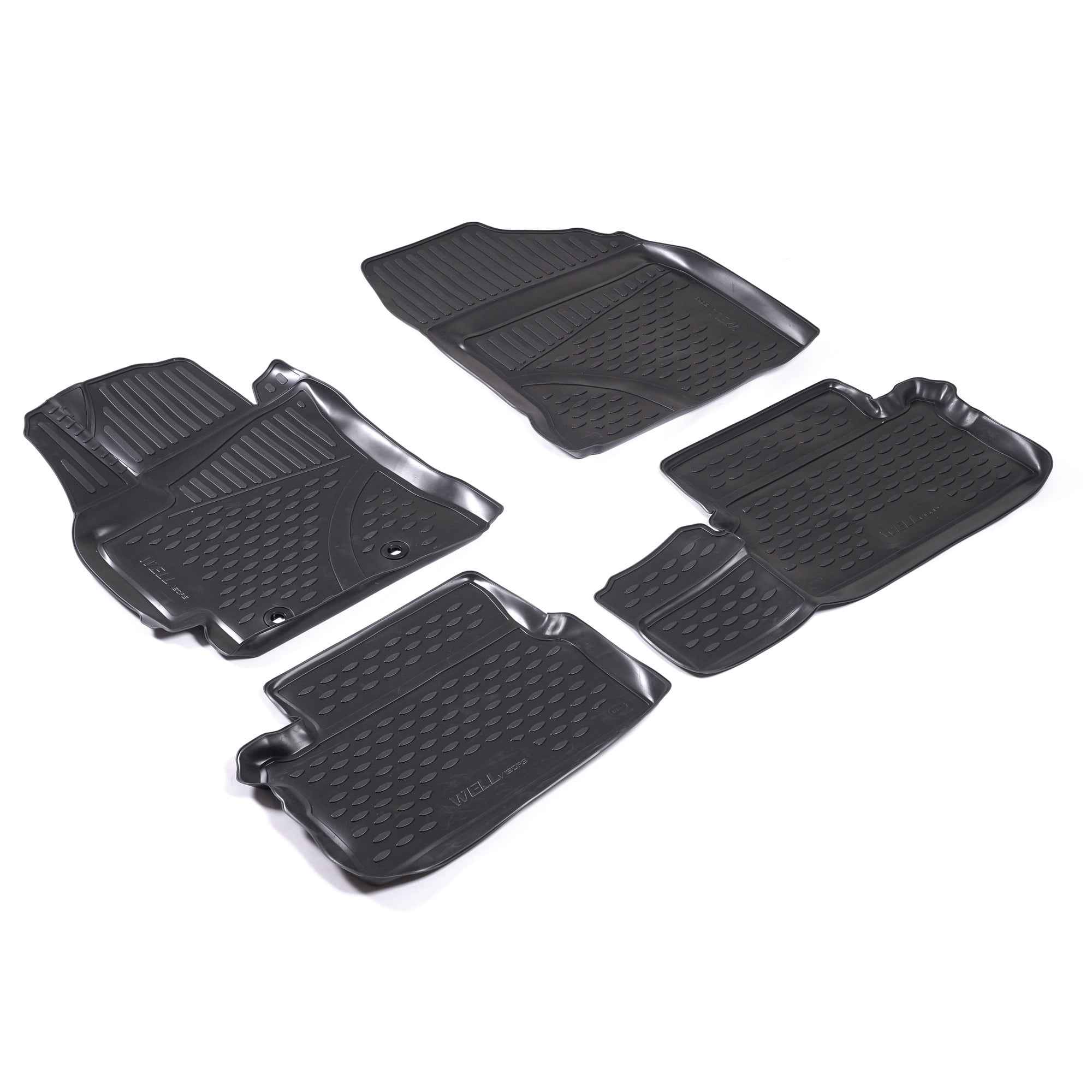 Wellvisors 3D All Weather Floor Liner Lite Black For Toyota Corolla IM