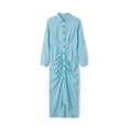 thumbnail image 3 of VISgogo Vestido Casual para Mujer, Color Sólido/Rayas/Contraste de Color Impreso Manga Larga Cuello en V Vestido Largo VISgogo moda, 3 of 9