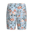 thumbnail image 2 of Lsque Rose Flowers Mens Sleep Pajama Shorts,Short Pajama Pants, Cotton Ultra-Soft Knit-Medium, 2 of 9