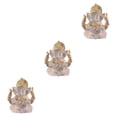 thumbnail image 1 of Estatua de decoración del Hogar Wosthever Elefante Buda Ganesha Blanco, 1 of 1