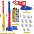thumbnail image 2 of 2 in 1 Tee Ball Set for Kids 3-5|5-8, Kids Baseball Tee, T-Ball Set with 10 Balls, Step on Pitching Machine, Batting Tee, Outdoor Sport Toy Games for 3 4 5 6 7 8 Year Old Boys Kids Toddler, 2 of 6