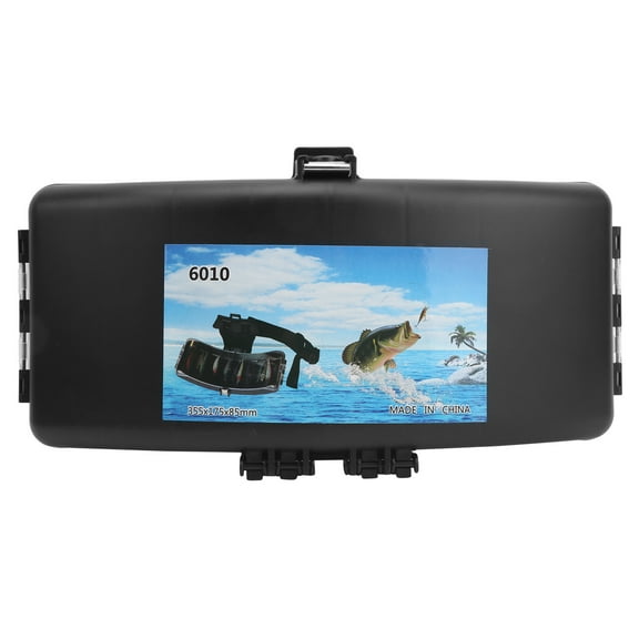 Portable Waist Fishing Box Plastic Tackle Bait Lure Hook Storage Organizer CaseBlack