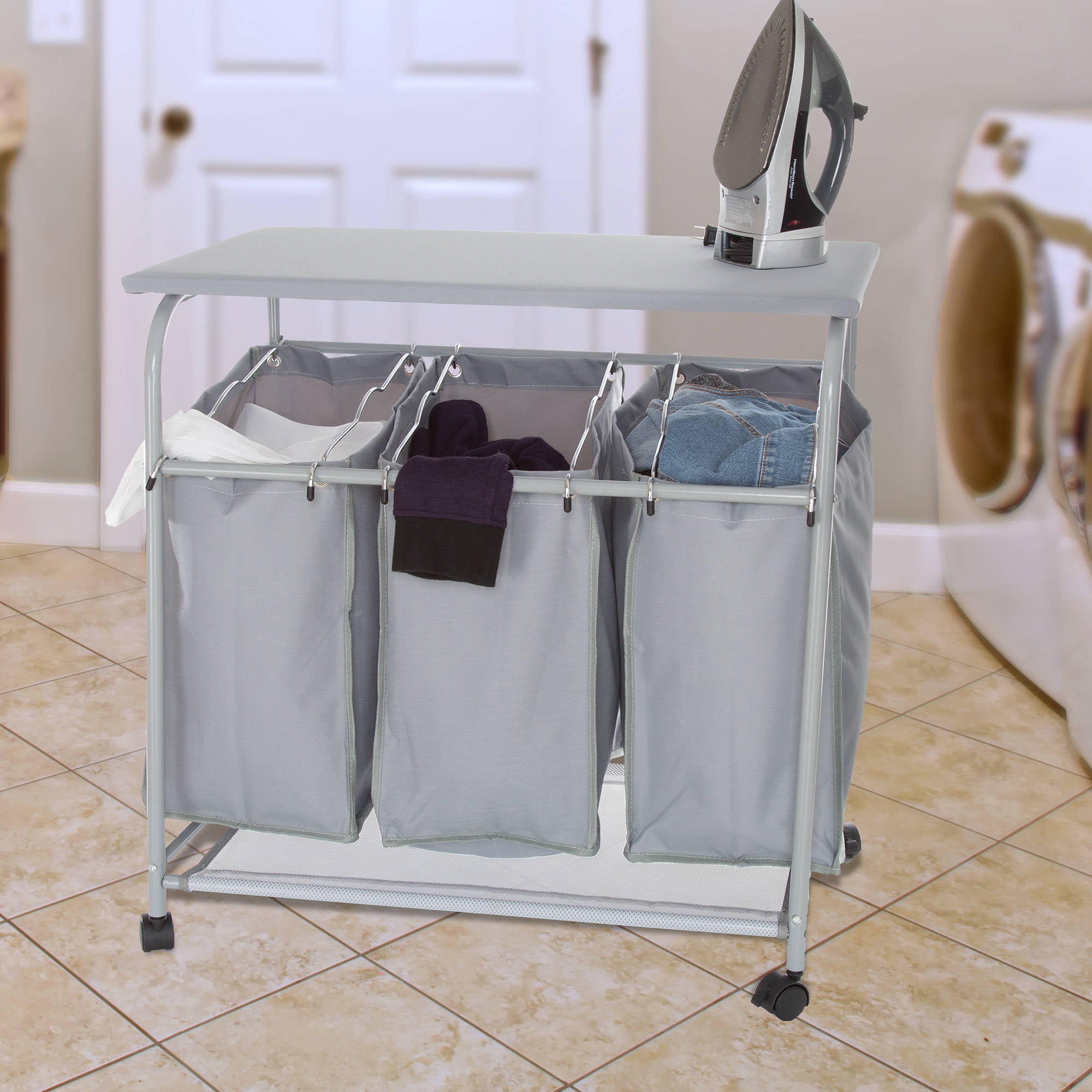 Home & Garden Laundry Supplies Ironing Board Combo Wheels SEALED NEW College Dorm Room Hamper