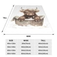 thumbnail image 3 of Honeii Cute Cow Bath Print Fleece Blanket - Throw Blanket for Bed, Sofa, Couch, Camping, and Travel , Microplush Ultra Soft Warm Blanket-80"x60", 3 of 7